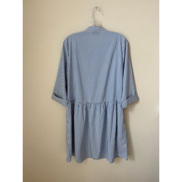 NWOT Tuckernuck Blue Stripe Royal Shirt Dress Size Medium - Picture 6 of 9
